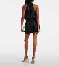 Poupette St Barth Bianca halterneck satin minidress