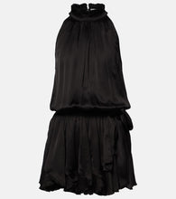 Poupette St Barth Bianca halterneck satin minidress