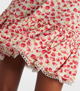 Poupette St Barth Bruna polka-dot ruffled minidress