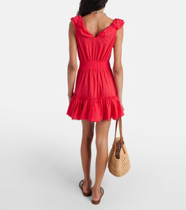 Poupette St Barth Bruna ruffled cotton minidress