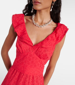 Poupette St Barth Bruna ruffled cotton minidress