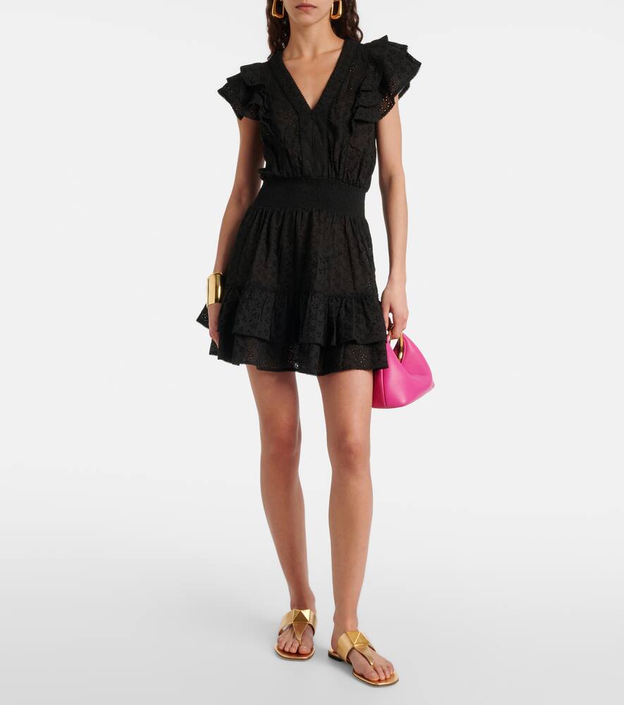Poupette St Barth Camila broderie anglaise cotton minidress