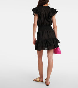 Poupette St Barth Camila broderie anglaise cotton minidress