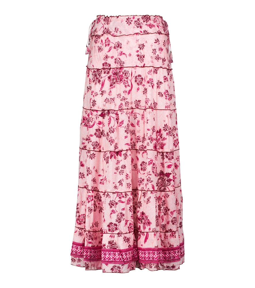 Poupette St Barth Camila floral maxi skirt - Poupette St Barth Camila 花卉超长半身裙