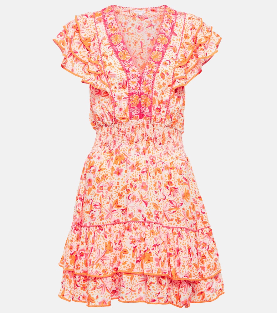 Poupette St Barth Camila floral minidress. Poupette St Barth Camila 花卉迷你连衣裙