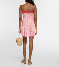 Poupette St Barth Claire floral strapless minidress