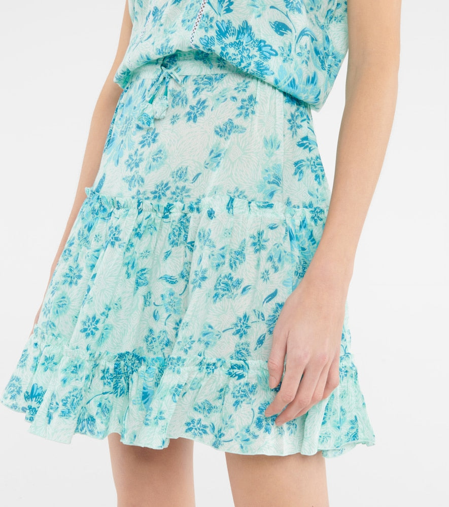 Poupette St Barth Clara tasseled printed minidress