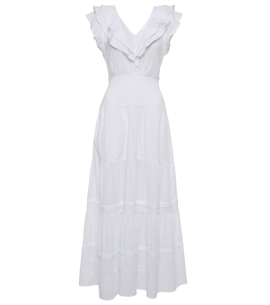 Poupette St Barth Della cotton midi dress. Poupette St Barth Della 棉质中长连衣裙