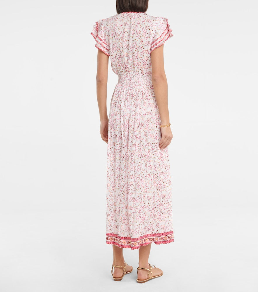 Poupette St Barth Della floral midi dress