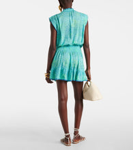 Poupette St Barth Estelle printed ruffled minidress