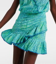 Poupette St Barth Estelle printed ruffled minidress
