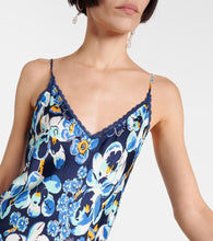 Poupette St Barth Floral lace-trimmed slip dress