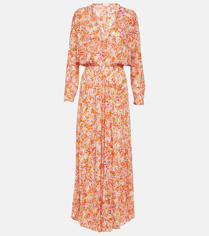Poupette St Barth Ilona floral midi dress. Poupette St Barth Ilona 花卉中长连衣裙