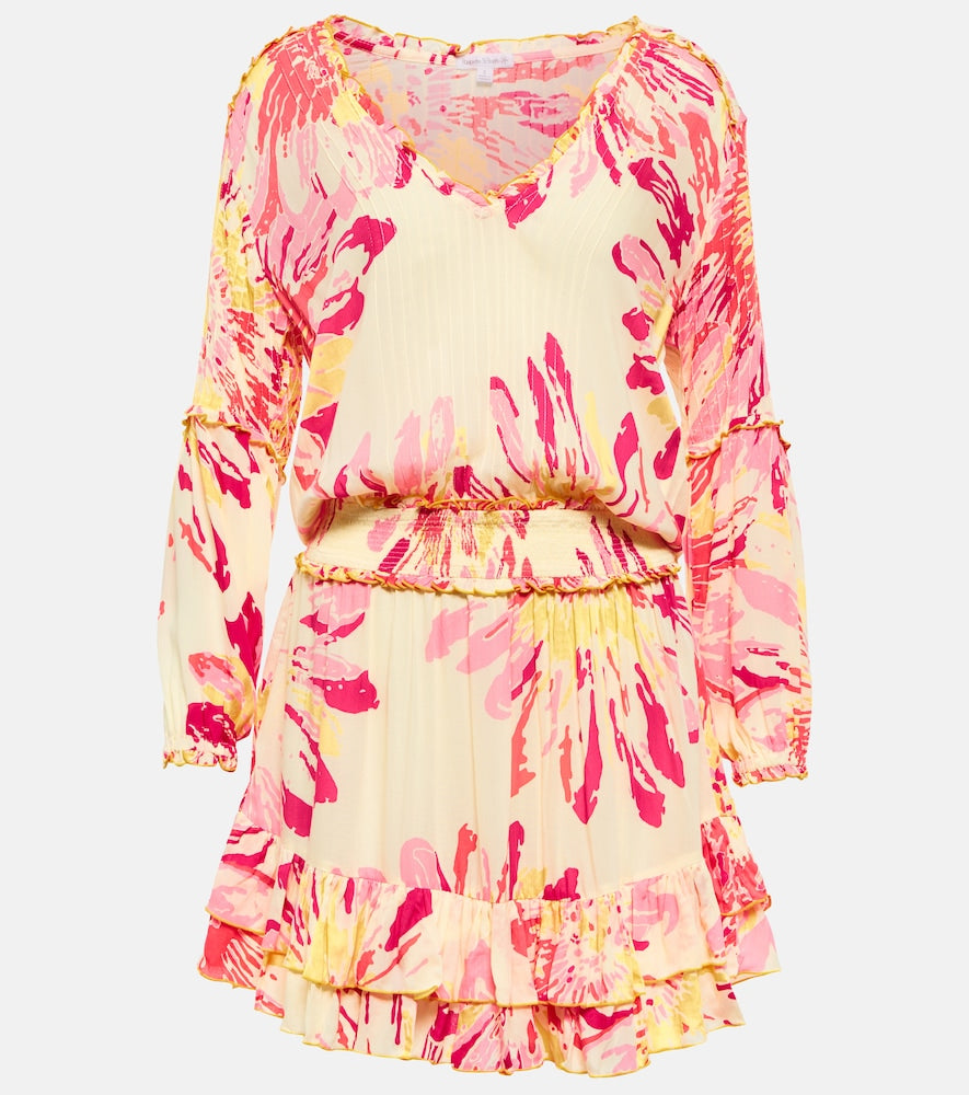 Poupette St Barth Ilona floral minidress. Poupette St Barth Ilona 花卉迷你连衣裙