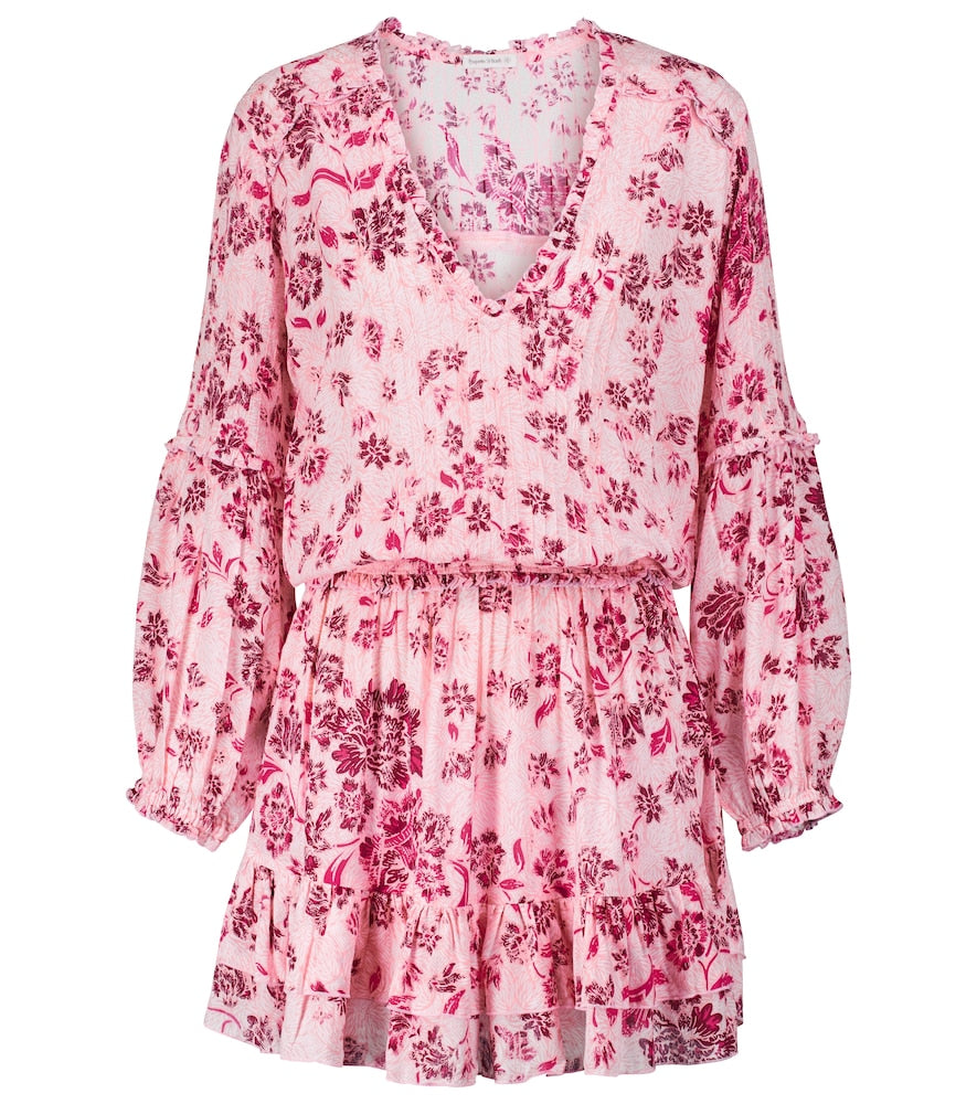 Poupette St Barth Ilona floral minidress. Poupette St Barth Ilona 花卉迷你连衣裙