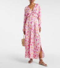 Poupette St Barth Ilona floral wrap maxi dress