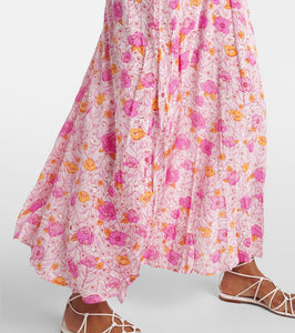Poupette St Barth Ilona floral wrap maxi dress