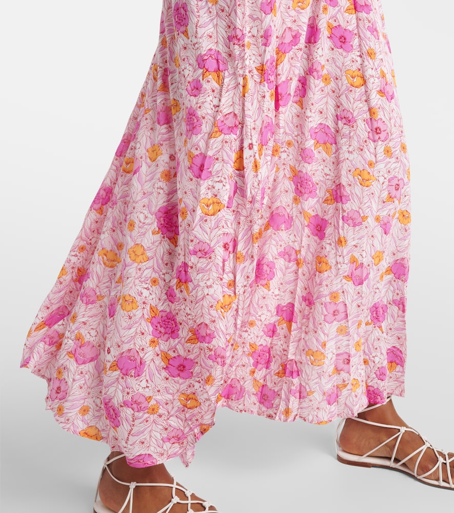 Poupette St Barth Ilona floral wrap maxi dress