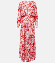 Poupette St Barth Ilona gathered floral midi dress