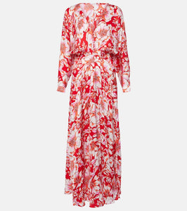 Poupette St Barth Ilona gathered floral midi dress