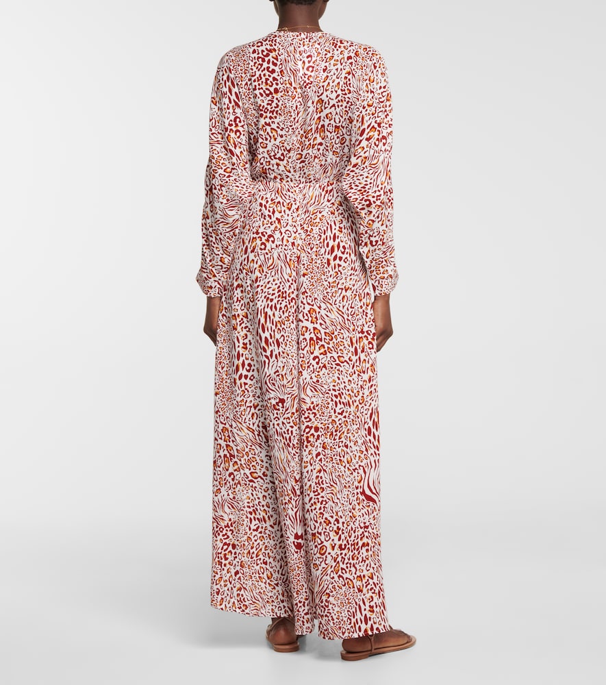 Poupette St Barth Ilona printed v-neck dress