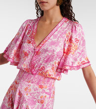 Poupette St Barth Mabelle floral satin maxi dress