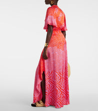 Poupette St Barth Mabelle printed front-slit maxi dress