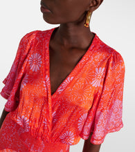 Poupette St Barth Mabelle printed front-slit maxi dress