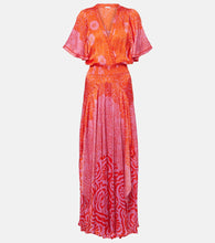 Poupette St Barth Mabelle printed front-slit maxi dress. Poupette St Barth Mabelle 印花前开衩超长连衣裙