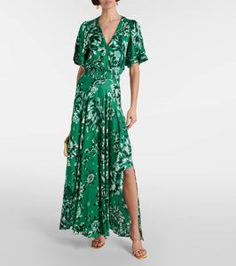 Poupette St Barth Mabelle satin midi dress
