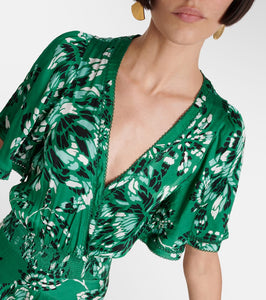 Poupette St Barth Mabelle satin midi dress