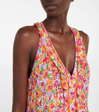 Poupette St Barth Mae floral ruffled minidress