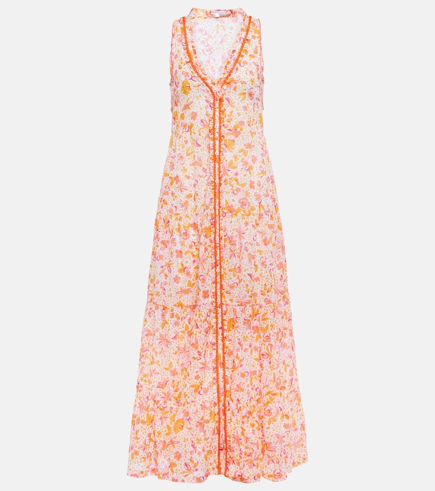 Poupette St Barth Nana floral cotton maxi dress. Poupette St Barth Nana 花卉棉质超长连衣裙