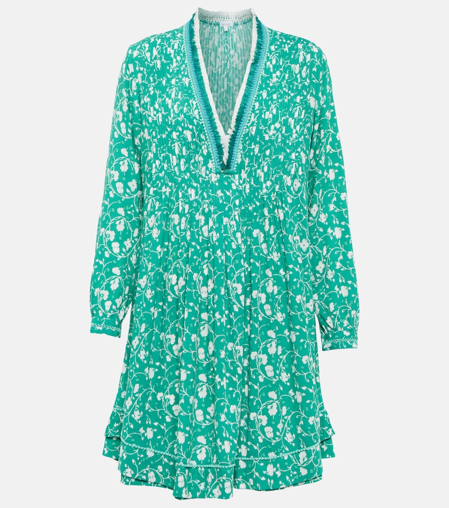 Poupette St Barth Ola floral georgette minidress. Poupette St Barth Ola 花卉乔其纱迷你连衣裙