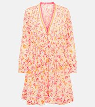 Poupette St Barth Ola floral rayon georgette minidress. Poupette St Barth Ola 花卉人造丝乔其纱迷你连衣裙
