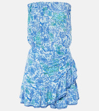 Poupette St Barth Printed strapless minidress. Poupette St Barth 印花无肩带迷你连衣裙