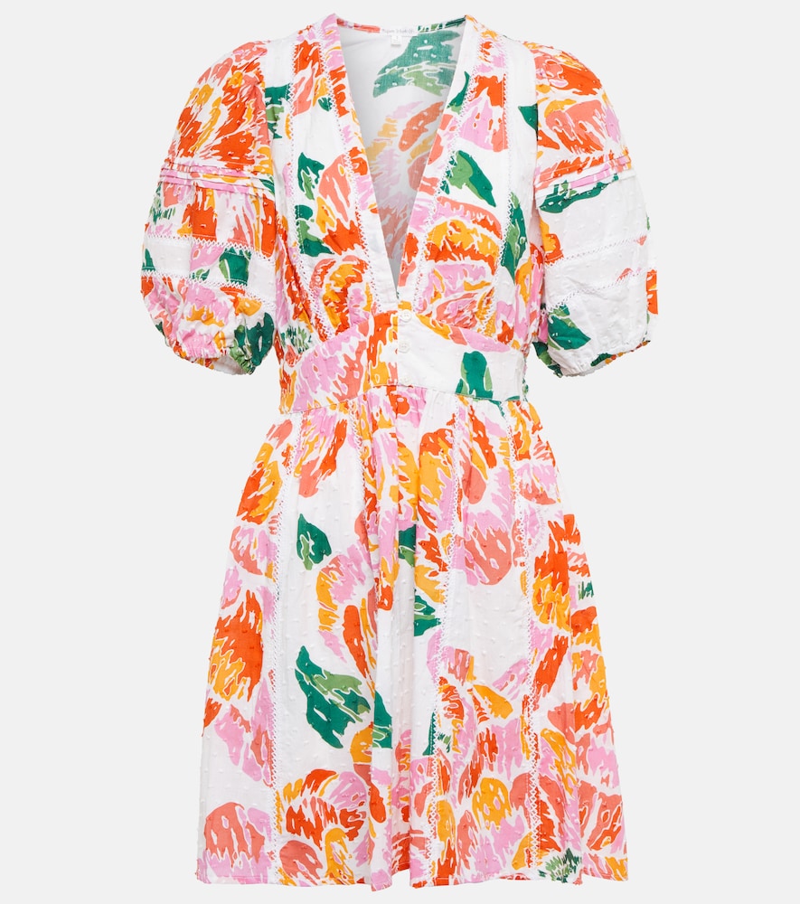 Poupette St Barth Reina printed cotton minidress. Poupette St Barth Reina 印花棉质迷你连衣裙