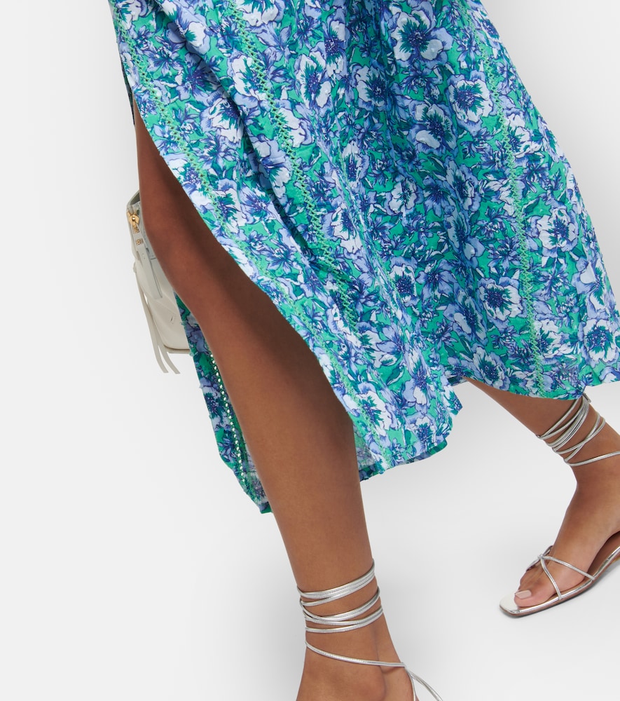 Poupette St Barth Reine floral cotton midi dress