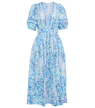Poupette St Barth Reine floral cotton midi dress. Poupette St Barth Reine 花卉棉质中长连衣裙