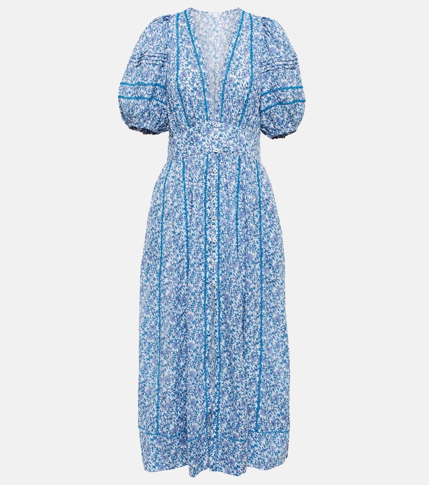 Poupette St Barth Reine floral midi dress. Poupette St Barth Reine 花卉中长连衣裙