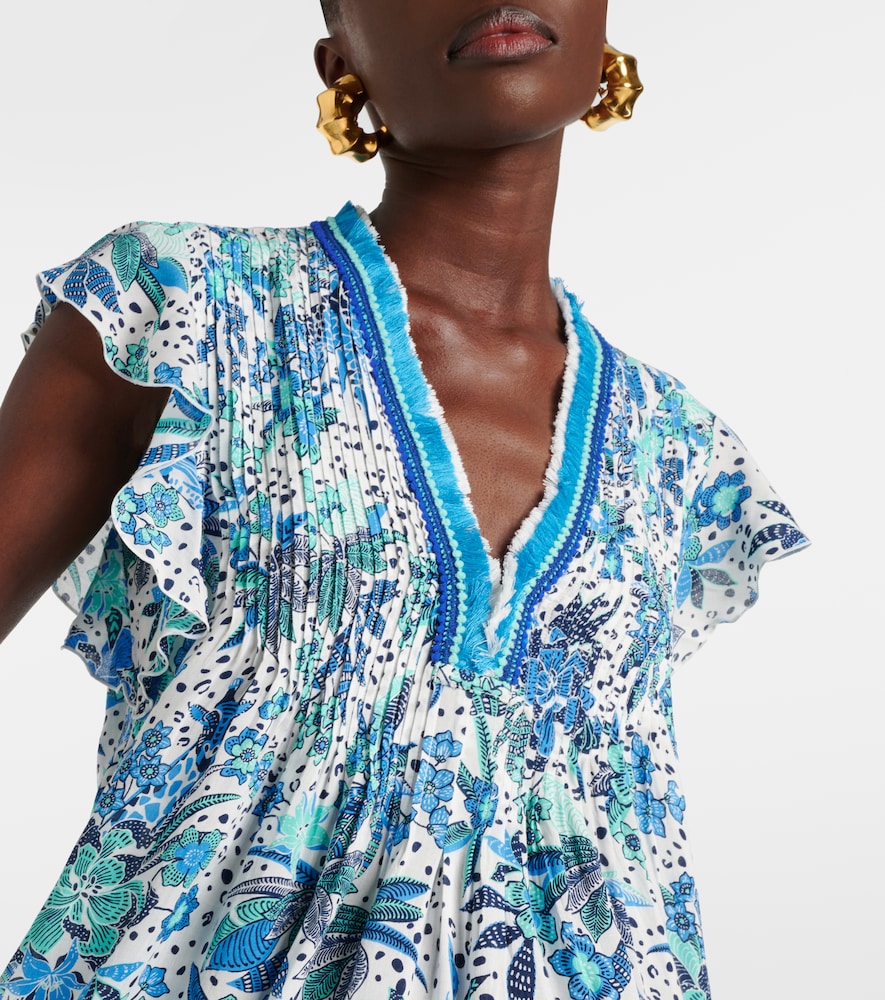 Poupette St Barth Sasha floral ruffled minidress