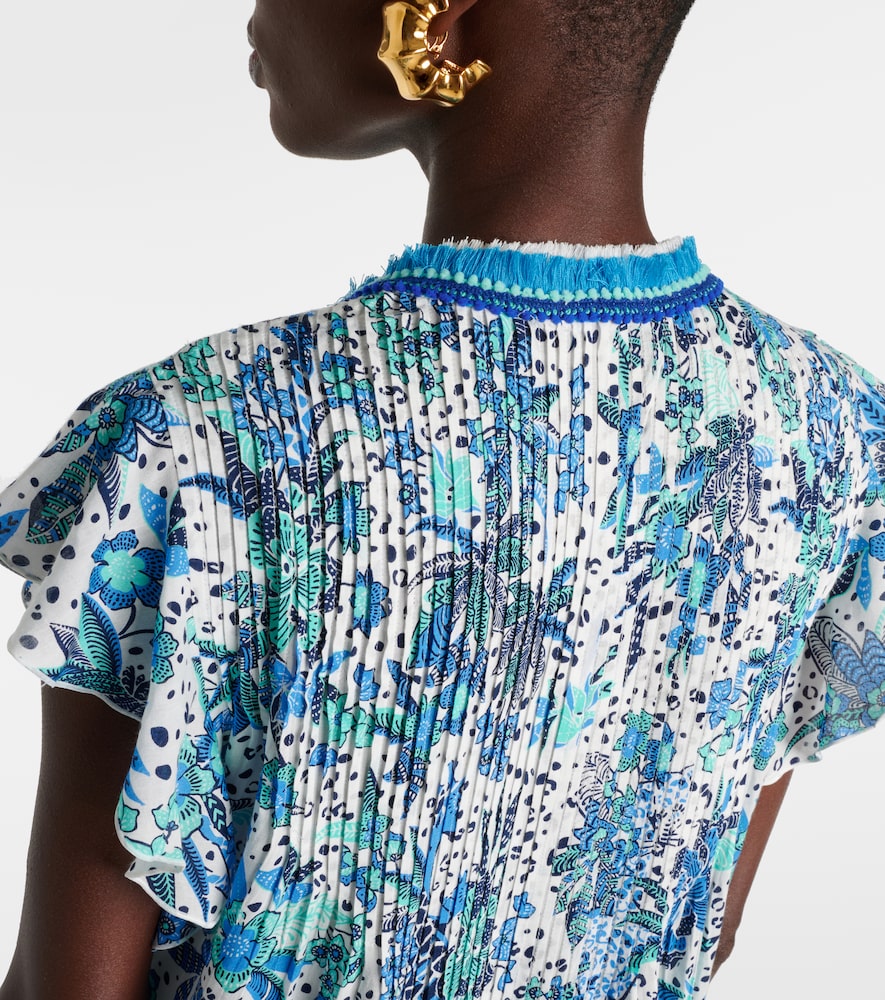 Poupette St Barth Sasha floral ruffled minidress