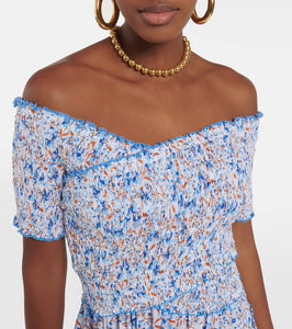 Poupette St Barth Soledad floral cotton minidress