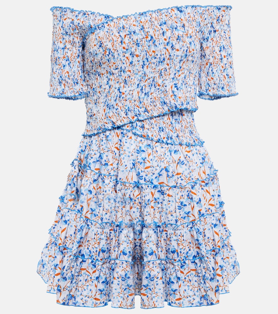 Poupette St Barth Soledad floral cotton minidress. Poupette St Barth Soledad 花卉棉质迷你连衣裙