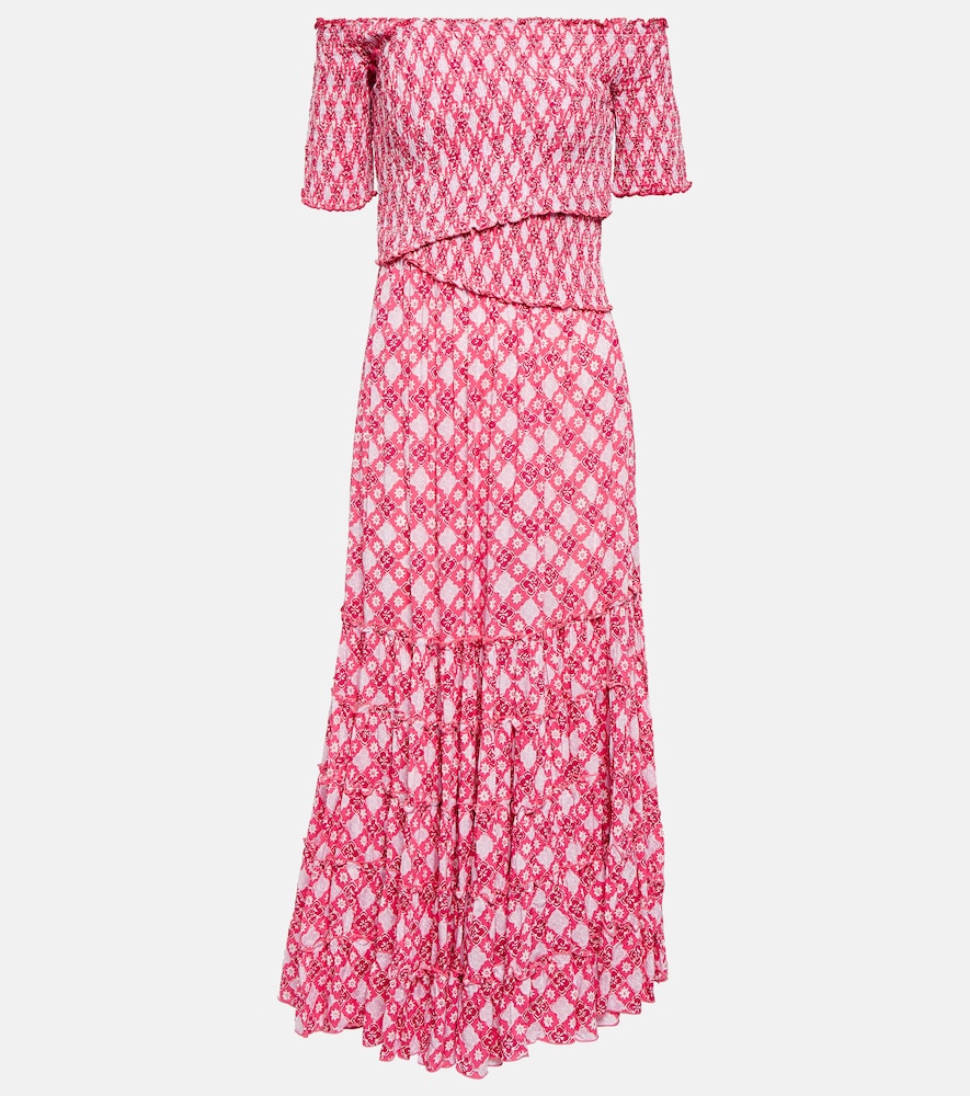Poupette St Barth Soledad printed midi dress. Poupette St Barth Soledad 印花中长连衣裙