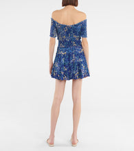 Poupette St Barth Soledad shirred printed minidress