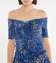 Poupette St Barth Soledad shirred printed minidress