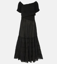 Poupette St Barth Soledad smocked cotton midi dress. Poupette St Barth Soledad 褶皱棉质中长连衣裙