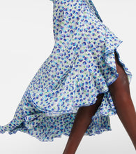 Poupette St Barth Triny printed ruffled midi dress