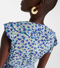 Poupette St Barth Triny printed ruffled midi dress